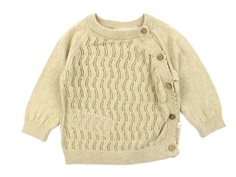Lil Atelier warm sand/melange wrap cardigan